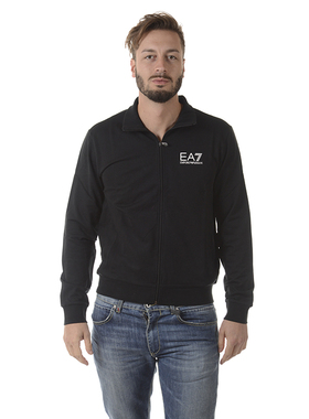 EA7 EMPORIO ARMANI男士黑色开衫卫衣 6YPM54PJ05Z 棉休闲特惠