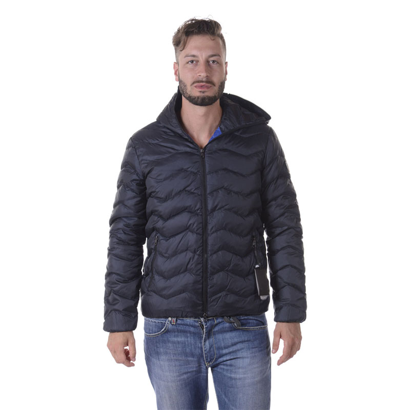 阿玛尼男士保暖连帽短款羽绒服