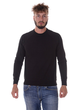 ARMANI JEANS男士 阿玛尼 AJ黑色圆领针织衫 6Y6M086J0DZ 棉正品