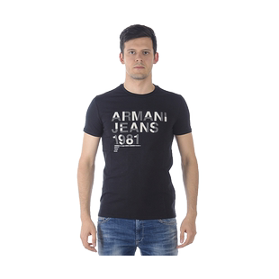 ARMANI JEANS阿玛尼品牌男士灰色圆领时尚精品短袖T恤6X6T126J0AZ