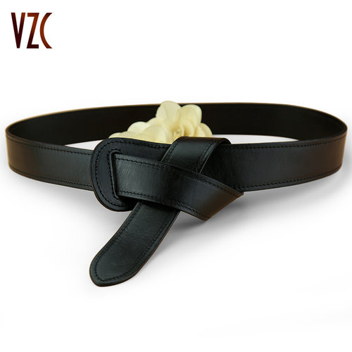 女士打结黑色配大衣羽绒服腰带