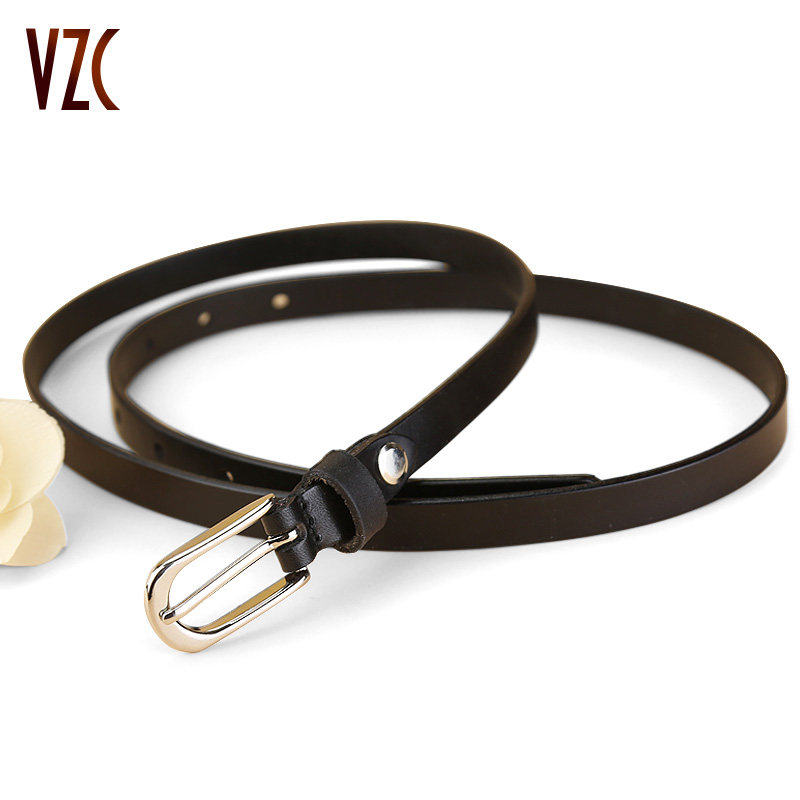 皮带女真皮纯头层牛皮针扣黑色腰带女配裙子休闲百搭青年装饰裤带