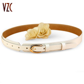 韩国简约时尚 腰封女真皮头层牛皮装 饰白色百搭宽腰带配裙夏季 皮带