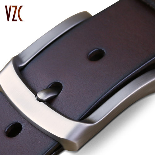 vzc头层中年商务休闲男士皮带