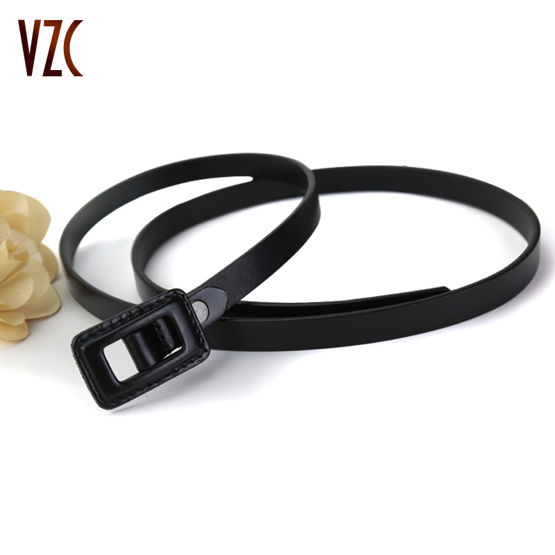 真皮扣！免打孔！头层牛皮女腰带