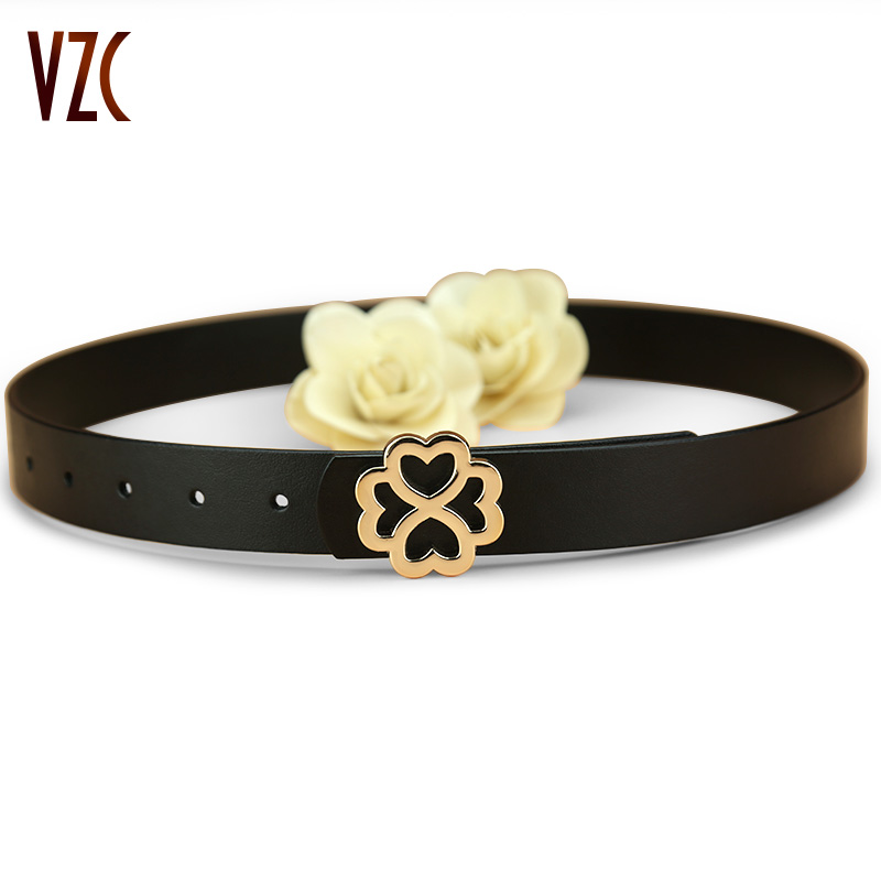 女士黑色新款简约休闲风牛皮腰带