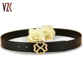 皮带女士真皮百搭黑色时尚 带 简约休闲牛仔裤 牛皮腰带女韩国版 新款