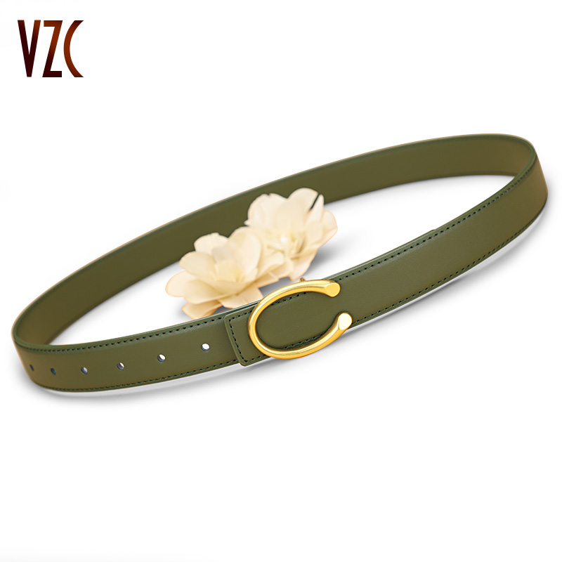 wow！直入我心绿色文艺女腰带