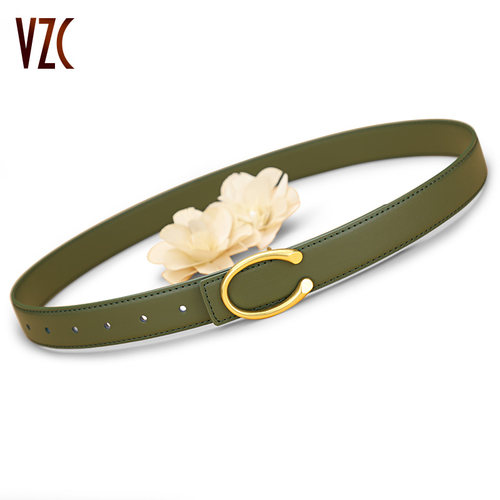 wow！直入我心绿色文艺女腰带