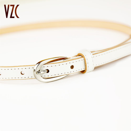 头层白色休闲风夏季配裙子皮带