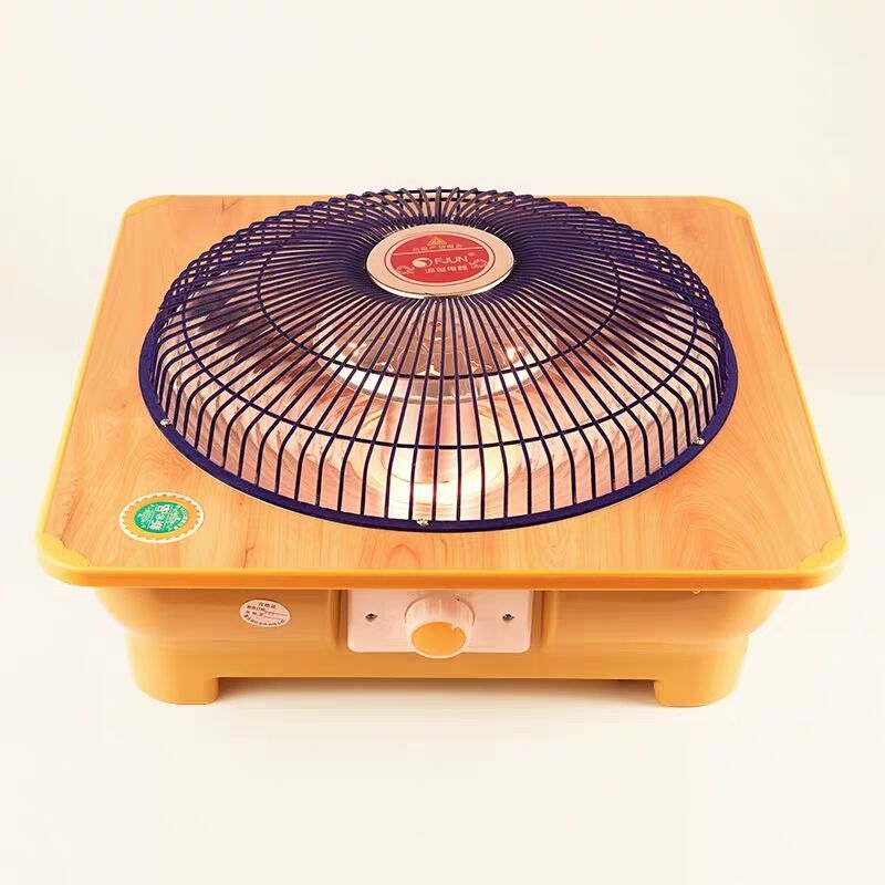 冬季电烤炉烤火盆暖脚木质 家用火炉取暖器宿舍取暖神器办公节能