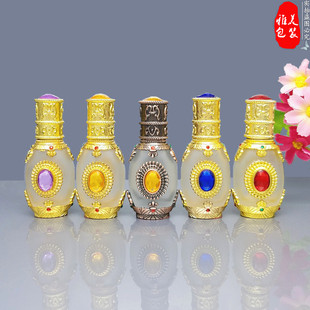 高档15ml滴管精油瓶复古香水瓶 纹绣色料分装瓶 化妆品玻璃空瓶子
