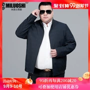 Áo khoác dạ nam công sở áo khoác cộng với phân bón XL lỏng cổ áo sơ mi nam kinh doanh bình thường Bọ cạp béo - Cực lớn