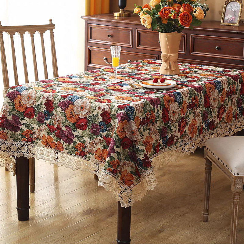 法式复古家用桌布轻奢缕空花边餐桌布艺提花茶几布防尘床头柜盖布,居家布艺,桌布,淘宝优惠券,粉丝福利购,淘宝优惠卷