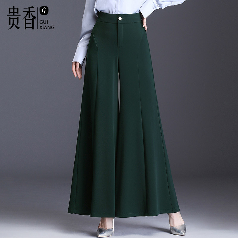 阔腿裤女秋冬高腰垂感宽松裙裤2020年新款时尚大脚喇叭裤裙长裤子