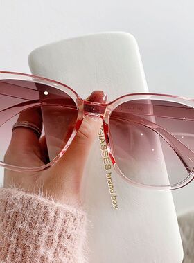 粉色墨镜女热卖新款网红太阳镜女防紫外线防晒高级感ins大脸显瘦