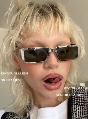 SENIOR GLASSESS潮牌男女同款欧美方形金属墨镜ins街拍网红太阳镜