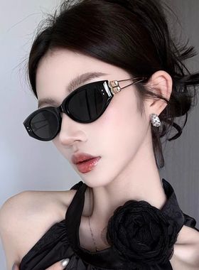 2025年新款墨镜女猫眼复古显脸小防紫外线防晒男高级感太阳眼镜