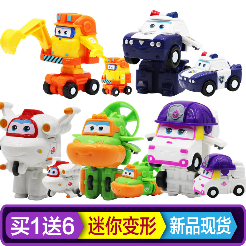 新品超级飞侠 第五季5迷你版变形机器人 郎朗小柔贝警员米克奇奇