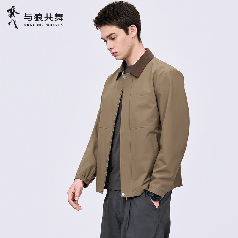 与狼共舞防风工装夹克男秋新款