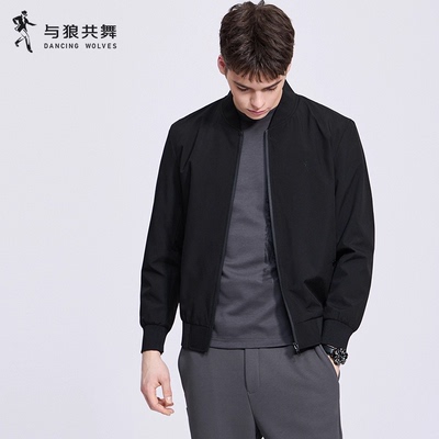 【防风】与狼共舞棒球领夹克