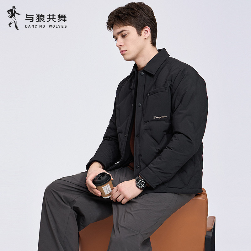 【轻暖】与狼共舞翻领羽绒服