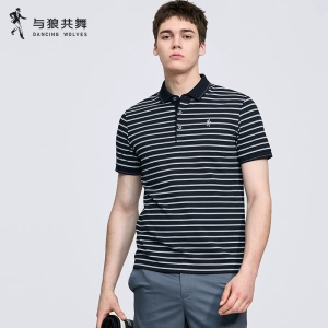 【含桑蚕丝】与狼共舞翻领短袖