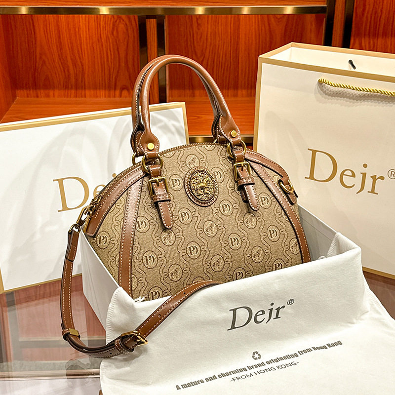 香港正品2024新款欧美真皮女包大容量单肩手提女士设计潮流贝壳包,箱包皮具/热销女包/男包,通用款女包,淘宝优惠券,粉丝福利购,淘宝优惠卷