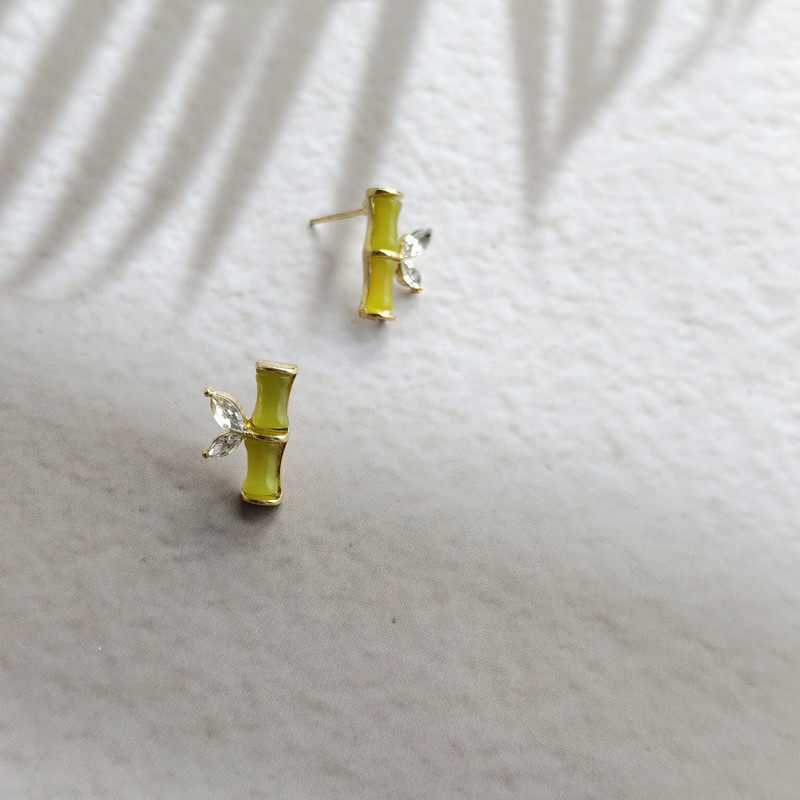 s925雅竹和田中式耳钉中古风高级感耳环气质耳饰,饰品/流行首饰/时尚饰品新,耳钉,淘宝优惠券,粉丝福利购,淘宝优惠卷