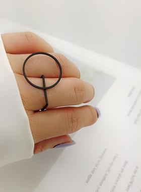 欧美几何图形朋克风夸张配饰戒指