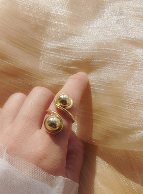 女铜材质简约欧美戒指指环