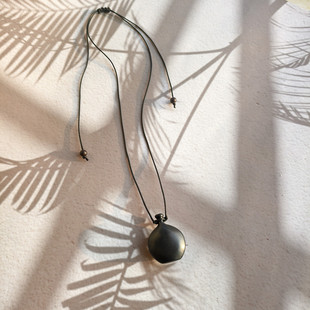 高品质简约木质檀木葫酒壶项链蜡绳长项链百搭小众设计款吊坠女