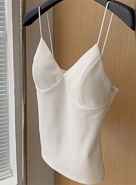 白色吊带背心女装2025夏季新款韩版百搭修身显瘦性感内搭无袖上衣