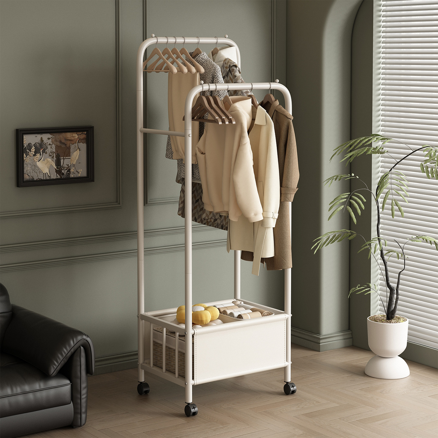 挂衣架落地卧室加厚晾衣架室内