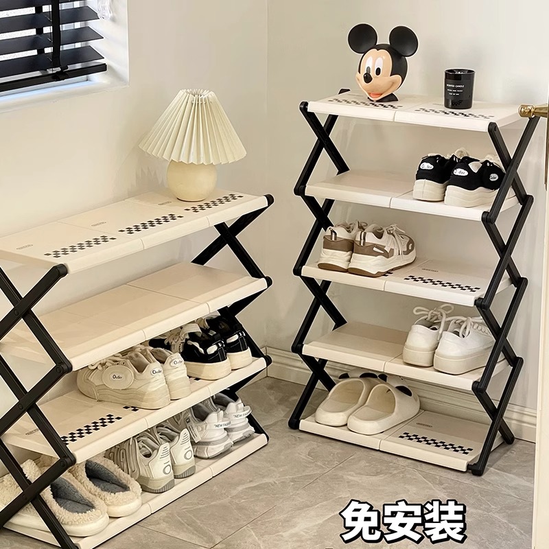 鞋架简易经济型家用门口小鞋柜网红新款宿舍多层折叠鞋子收纳神器