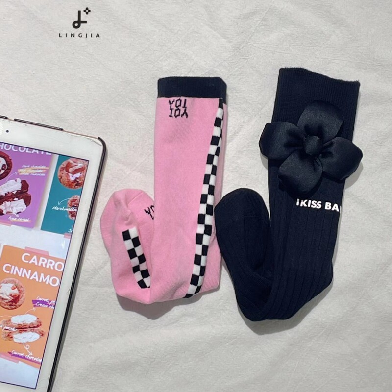 IKISSBABY潮牌女童2023夏款韩版新款洋气百搭大人小孩均码袜子