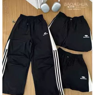 BAOMIHUA潮牌男童女童波拉bora2025韩国童装夏季新款黑色工装裤