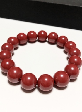 S593# 天然原矿帝王砂朱砂单圈手链12mm+ 多款可选
