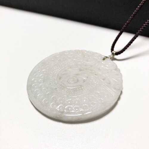 D824# 天然A货翡翠福牌吊坠51.8*5.5mm