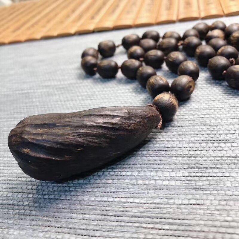 d478# 达拉干虫漏沉香随形项链 药香醇厚甘甜 收藏级  沉水级