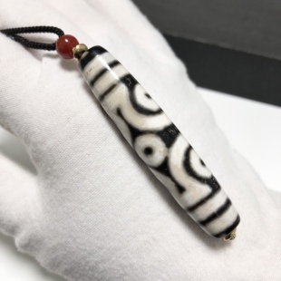 D908 西藏至纯工艺玛瑙珠吊坠 天然精品老台湾工艺6眼天珠锁骨珠