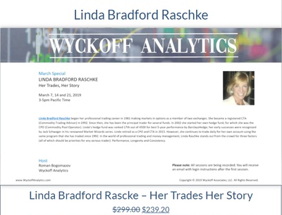 wyckoff-- Linda Bradford Raschke Her Trades, Her Story