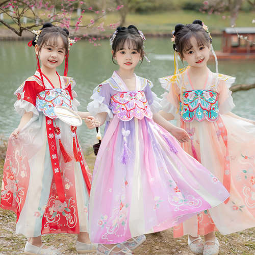 女童汉服2026新款汉服手工刺绣