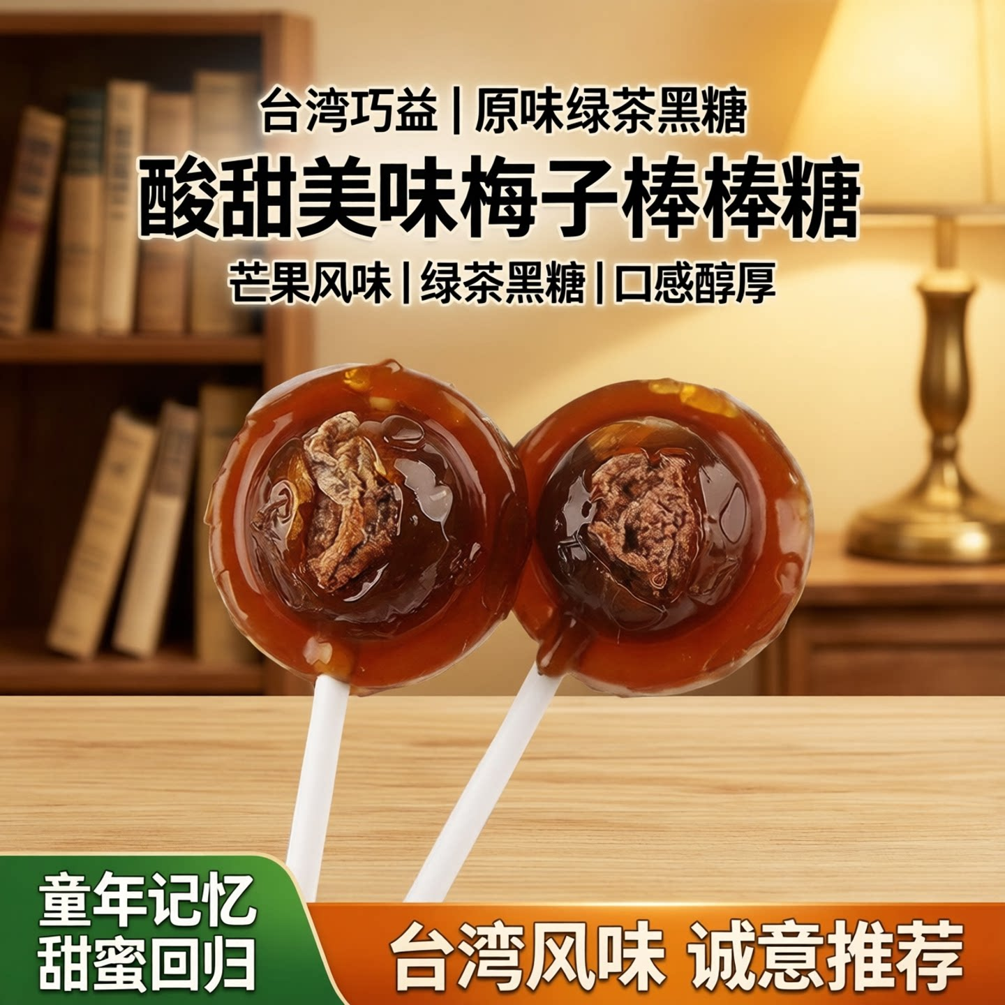 台湾梅子棒棒糖巧益独立小包装办公室零食休闲食品开袋即食伴手礼