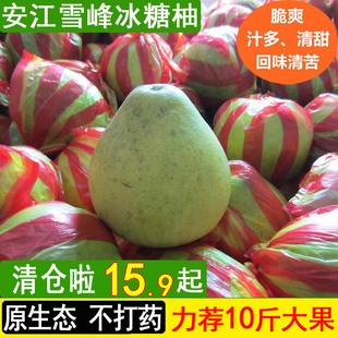 湖南怀化雪峰柚安江老树冰糖柚子新鲜小苦柚胜金兰柚泰国青柚蚕子