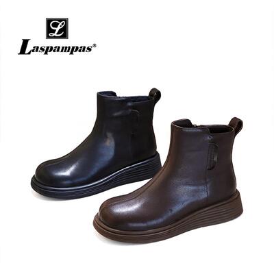 真皮雪地靴厚底女靴莱斯佩斯