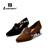 莱斯佩斯专柜春夏新款 7B12 单鞋 女鞋 真皮粗跟时尚