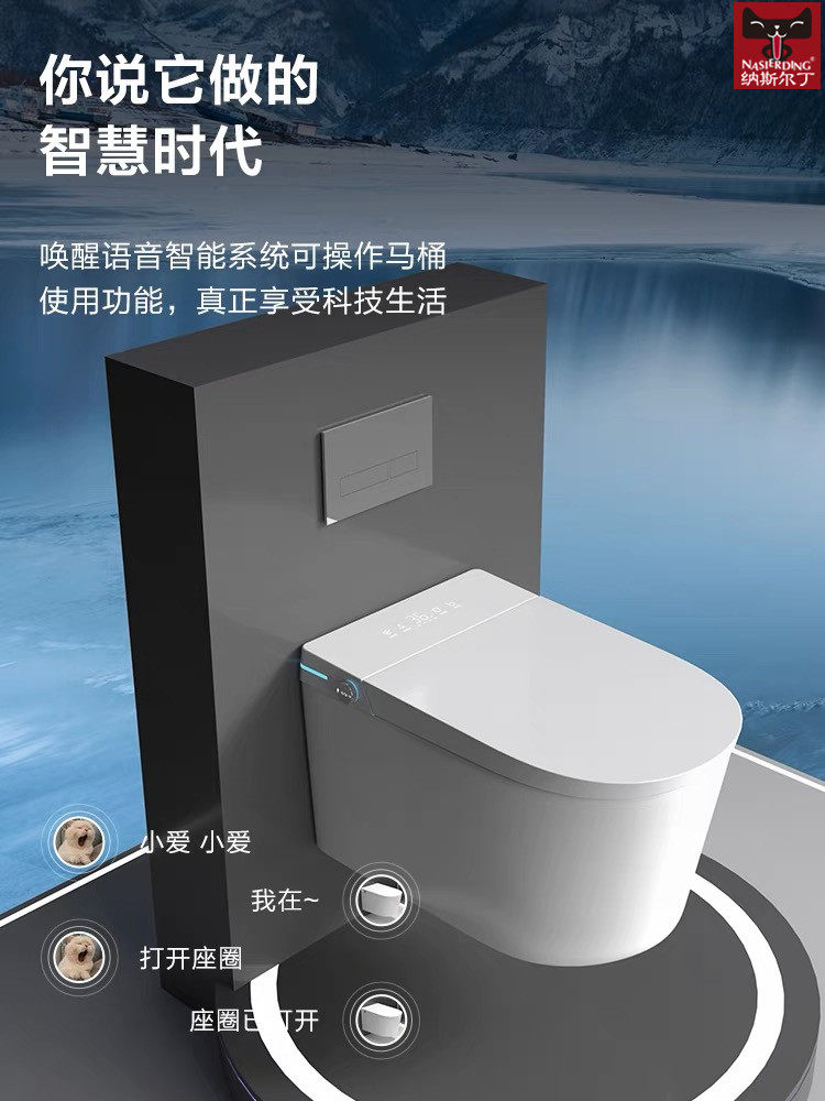 壁挂式智能马桶无水压限制暗装入墙挂墙多功能悬浮墙排横排坐便器