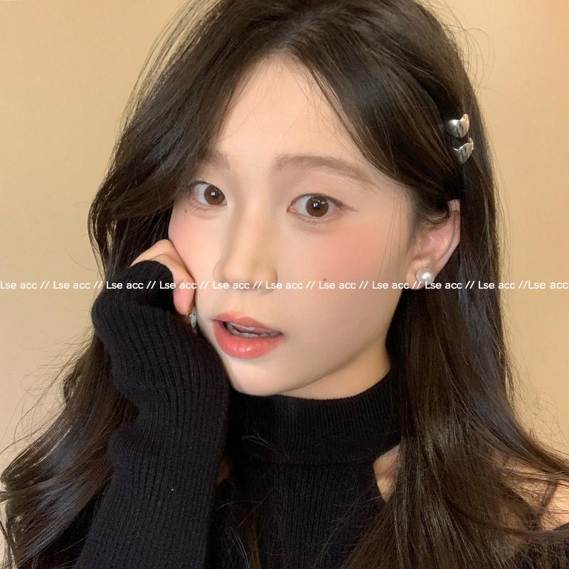 爱心金属发扣刘海小抓夹女