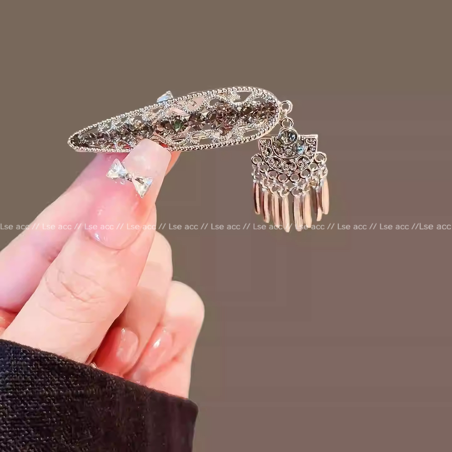 新中式流苏发夹女新款高级感